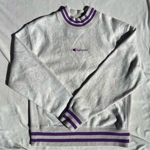 Champion reverse weave mock neck crew